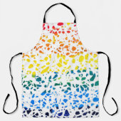 Abstract Rainboogpatroon van Terrazzo Mosaic Schort (Voorkant)