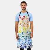 Abstract Rainboogpatroon van Terrazzo Mosaic Schort (Gedragen)