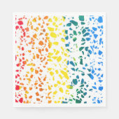 Abstract Rainboogpatroon van Terrazzo Mosaic Servet (Voorkant)