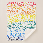 Abstract Rainboogpatroon van Terrazzo Mosaic Sherpa Deken (Voorkant)