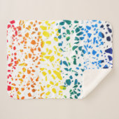 Abstract Rainboogpatroon van Terrazzo Mosaic Sherpa Deken (Voorkant (horizontaal))