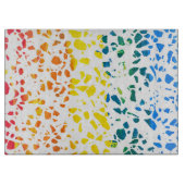 Abstract Rainboogpatroon van Terrazzo Mosaic Snijplank (Voorkant)