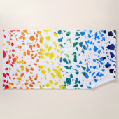 Abstract Rainboogpatroon van Terrazzo Mosaic Strandlaken (Voorkant)
