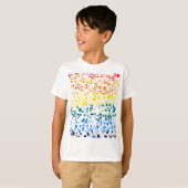 Abstract Rainboogpatroon van Terrazzo Mosaic T-shirt (Voorkant volledig)
