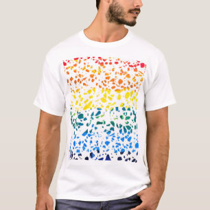 Abstract Rainboogpatroon van Terrazzo Mosaic T-shirt