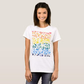 Abstract Rainboogpatroon van Terrazzo Mosaic T-shirt (Voorkant volledig)