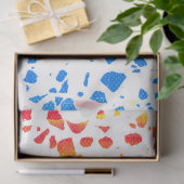 Abstract Rainboogpatroon van Terrazzo Mosaic Tissuepapier (Geschenk)