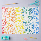 Abstract Rainboogpatroon van Terrazzo Mosaic Tissuepapier (Craft)