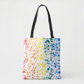 Abstract Rainboogpatroon van Terrazzo Mosaic Tote Bag (Voorkant)