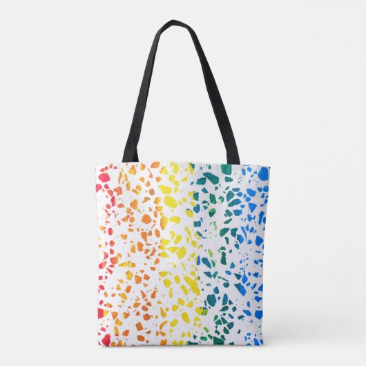 Abstract Rainboogpatroon van Terrazzo Mosaic Tote Bag (Achterkant)