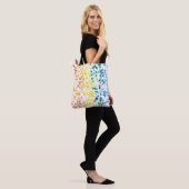 Abstract Rainboogpatroon van Terrazzo Mosaic Tote Bag (Op model)