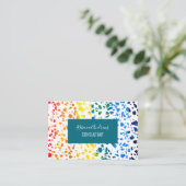 Abstract Rainboogpatroon van Terrazzo Mosaic Visitekaartje (Staand voorkant)