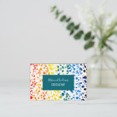 Abstract Rainboogpatroon van Terrazzo Mosaic Visitekaartje (Staand voorkant)