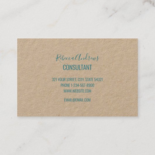 Abstract Rainboogpatroon van Terrazzo Mosaic Visitekaartje (Achterkant)