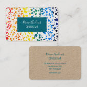 Abstract Rainboogpatroon van Terrazzo Mosaic Visitekaartje (Voorkant / Achterkant)