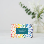 Abstract Rainboogpatroon van Terrazzo Mosaic Visitekaartje (Staand voorkant)