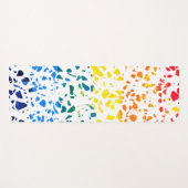 Abstract Rainboogpatroon van Terrazzo Mosaic Yogamat (Voorkant (horizontaal))