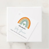 Abstract Rainbow Boy Baby shower Dank u Bedankjes Labels (In situ)