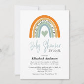 Abstract Rainbow Boy Baby shower per post Kaart (Voorkant)