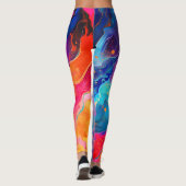 Abstract Rainbow Cosmic Splash Design Dames Leggings (Achterkant)