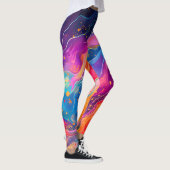 Abstract Rainbow Cosmic Splash Design Dames Leggings (Rechts)