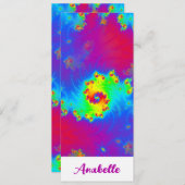 Abstract Rainbow Gradient Fractal Bladwijzer (Voorkant / Achterkant)