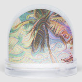 Abstract Rainbow Palm Tree Isla Saona Sneeuwbol (Achterkant)