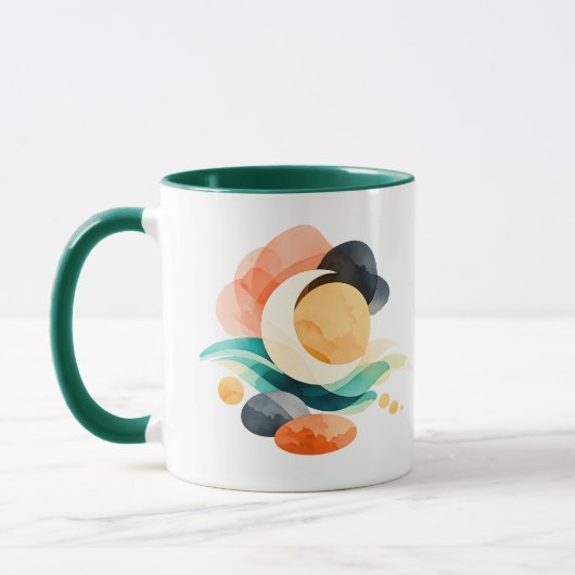 Abstract Rainbow Pot of Gold St. Patrick's Day Mug Mok (Links)