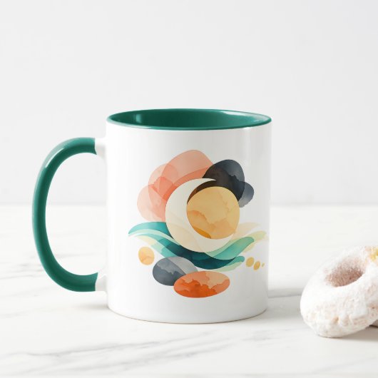Abstract Rainbow Pot of Gold St. Patrick's Day Mug Mok (Met donut)