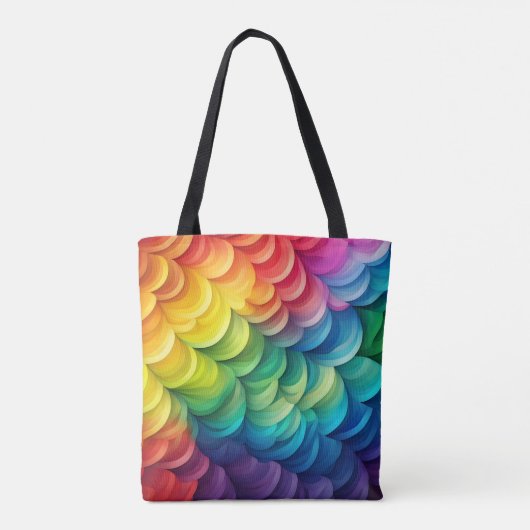 Abstract Rainbow Scale Pattern Tote Bag (Achterkant)
