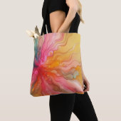 Abstract Rainbow Sun Rays Landscape Tote Bag (Dichtbij)