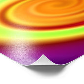Abstract Rainbow Swirl Pattern Foto Afdruk (Hoek)