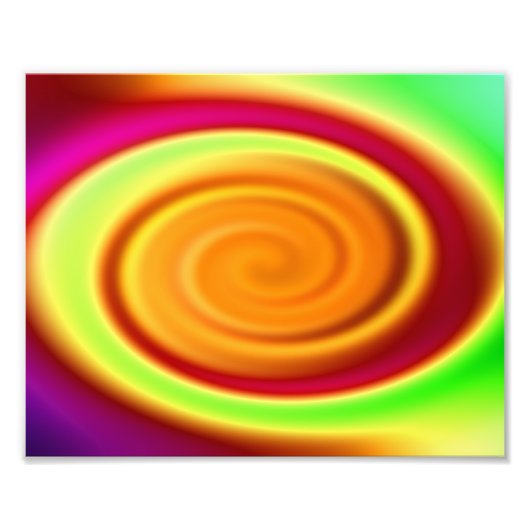Abstract Rainbow Swirl Pattern Foto Afdruk (Voorkant)