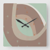 Abstract rainbow vierkante klok (Voorkant)