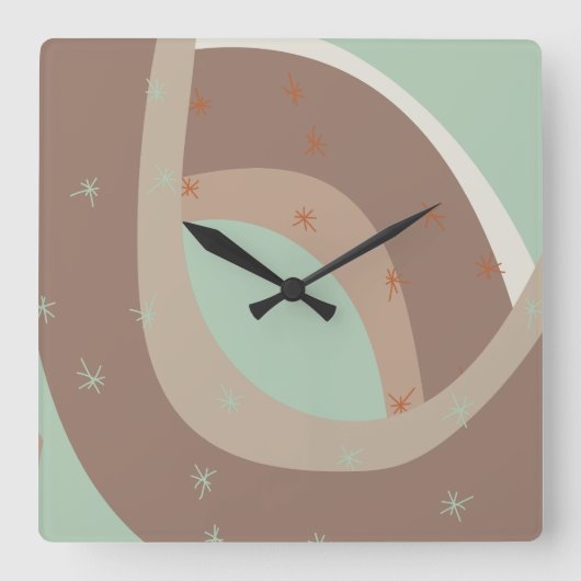 Abstract rainbow vierkante klok (Voorkant)