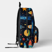 Abstract raketpatroon bedrukte rugzak (Links)