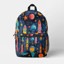 Abstract raketpatroon bedrukte rugzak
