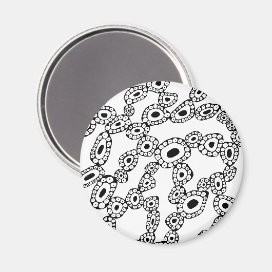 Abstract Random Circle Blob Shapes Magneet (Voorkant / Achterkant)