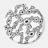 Abstract Random Circle Blob Shapes Magneet (Voorkant)