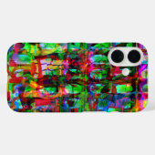 Abstract raster, modulair, gesynchroniseerd grafis Case-Mate iPhone case (Achterkant (horizontaal))