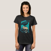 Abstract Raven Blackbird & Skull Poetry Graphic T-shirt (Voorkant volledig)