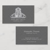 Abstract Real Estate Logo | Gray  Visitekaartje (Voorkant / Achterkant)