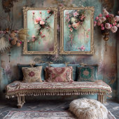 Abstract Realisme Vrouw Gezicht & Kersenbloesems Tissuepapier