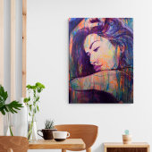 Abstract Realisme Vrouw Portret Street Art Print