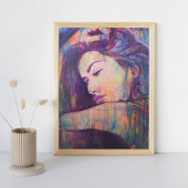Abstract Realisme Vrouw Portret Street Art Print