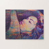 Abstract Realisme Vrouw Portret Street Art Print Legpuzzel (Horizontaal)