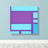 Abstract Rechthoeken Verpakt Canvas Afdruk (Insitu (Houten vloer))