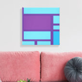 Abstract Rechthoeken Verpakt Canvas Afdruk (Insitu (Woonkamer))