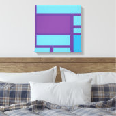 Abstract Rechthoeken Verpakt Canvas Afdruk (Insitu (Slaapkamer))