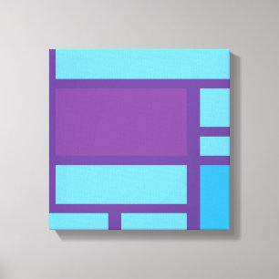 Abstract Rechthoeken Verpakt Canvas Afdruk